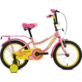 Велосипед FORWARD FUNKY 16 (2022) коралловый/фиолетовый