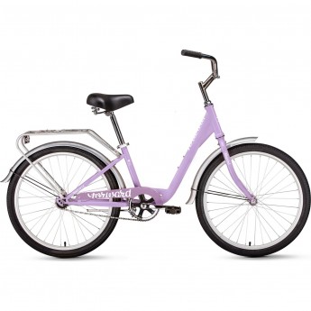Велосипед FORWARD GRACE 24 (2021) сиреневый/белый с рамой 13" Велосипед FORWARD GRACE 24 (2021) сиреневый/белый с рамой 13"